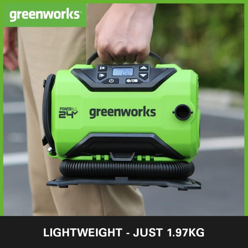 GREENWORKS 24 VOLT ACCU COMPRESSOR G24IN