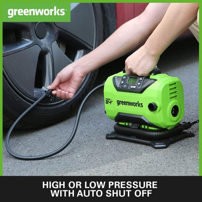 GREENWORKS 24 VOLT ACCU COMPRESSOR G24IN