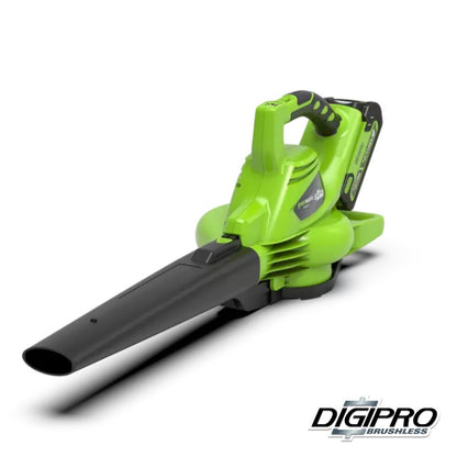 GREENWORKS 40 VOLT ACCU BLADBLAZER EN ZUIGER DIGIPRO