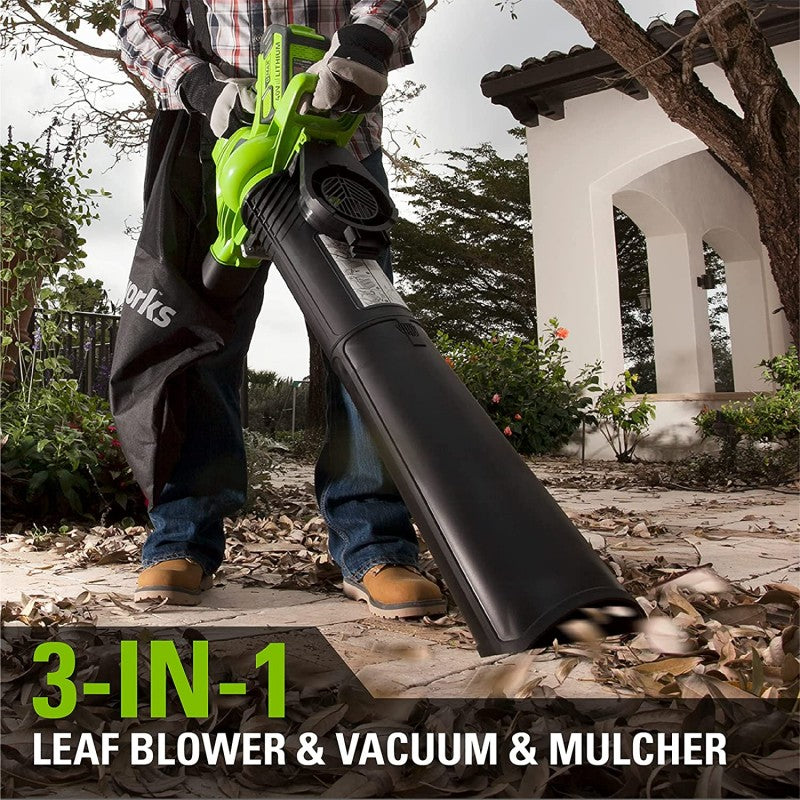 GREENWORKS 40 VOLT ACCU BLADBLAZER EN ZUIGER DIGIPRO