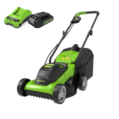 GREENWORKS 24 VOLT ACCU MAAIER (33CM)