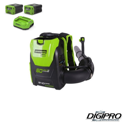 GREENWORKS 60 VOLT ACCU BLADBLAZER DIGIPRO (RUGGEDRAGEN)