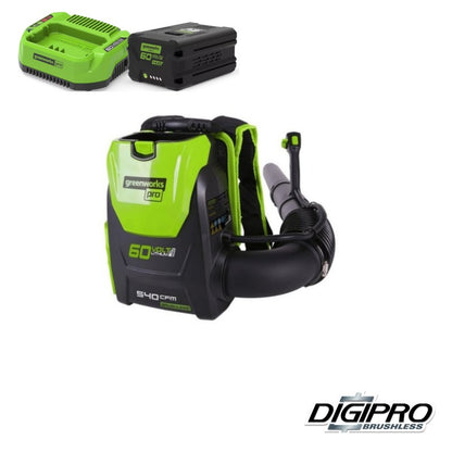 GREENWORKS 60 VOLT ACCU BLADBLAZER DIGIPRO (RUGGEDRAGEN)