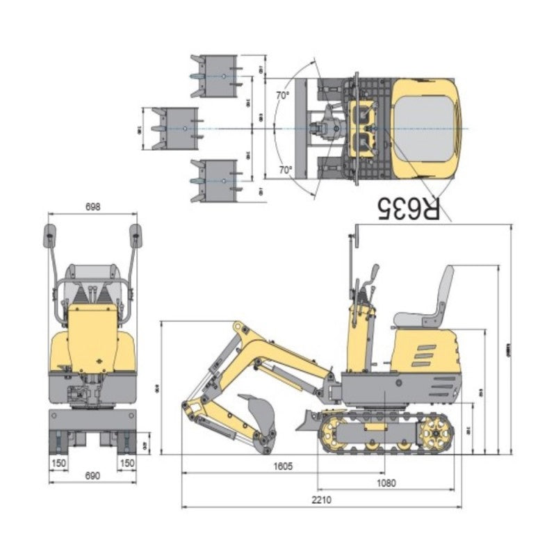 LUMAG MINI GRAAFMACHINE MB600